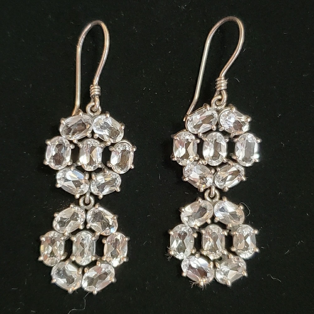 White Topaz Earrings